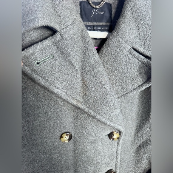 J. Crew Gray Trench Coat 100% wool Size 16 - Picture 2 of 11